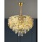 Candelabru Cristal NEUSCHWANSTEIN Nobile 4xE14, Diametru 40cm, Auriu, Inaltime Reglabila