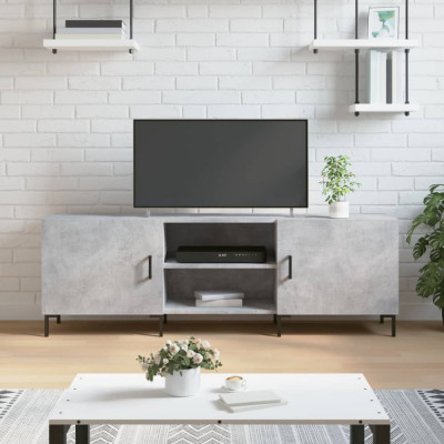 Comodă TV, gri beton, 150x30x50 cm, lemn compozit foto