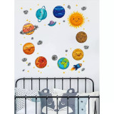 Sticker Perete Autocolant Planete - Multicolor 50x70cm