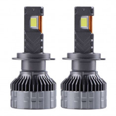 Set 2 LED-Uri Auto Techstar® P18, H7, 300W, 45000 Lumeni, 6500K, 12-24V, Unghi Fascicul 360°, CSP 4575, Canbus, Radiator Aluminiu, Racire Cooling Tech