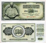 Bancnota Iugoslavia 500 Dinara 1978 UNC, Europa, Numismatica - Colectie