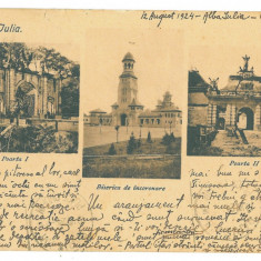4733 - ALBA-IULIA, Multi vue, Romania - old postcard - used - 1924