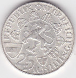 AUSTRIA 25 SCHILLING SILINGI 1959, Europa, Argint