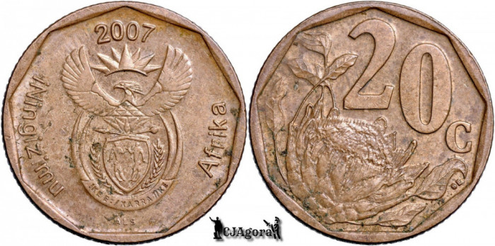 2007, 20 Cents (Hern# Ne19) - Africa de Sud