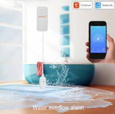 Senzor inundatie si umiditate, conectare WiFi si alarma pe smartphone foto