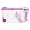Cutie 100x Manusi Latex, Serix, de Unica Folosinta, Texturate, Nepudrate, Albe, Marimea L
