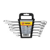 Set chei combinate fixe-inelare Topex 8-17 mm, 6 piese din otel CrV