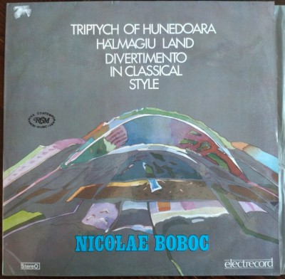 DISC LP RCM: NICOLAE BOBOC-TRIPTYCH/HALMAGIU LAND/DIVERTIMENTO(ST-ECE02590/1985) foto