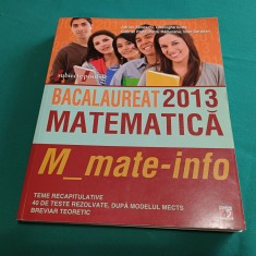 BACALAUREAT 2013 MATEMATICĂ /ADRIAN ZANOSCHI/ 2012 *10