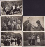 M544 Lot de 5 poze elevi sași &icirc;n excursie la C&acirc;lnic, 1930