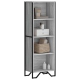 Gossi biblioteca, gri sonoma, 50x31x137,5 cm, lemn prelucrat