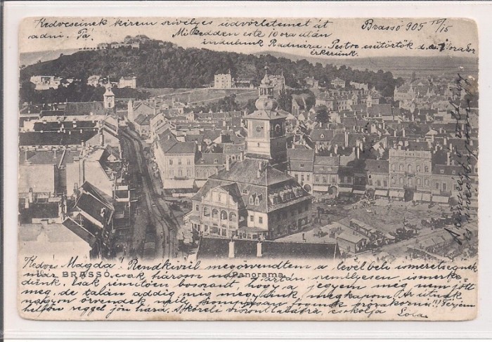 Carte postala circulata in anul 1905 Brasov