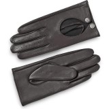 Manusi Dama din Piele Naturala pentru Toamna-Iarna - cu Capsa, Design Elegant, Subtiri si Confortabile, Maro Havana, M Maro Havana 16.5-17.5 cm