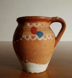 Ulcica romanesca veche | lut pictat cu motive traditionale