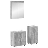 Cumpara ieftin Set de mobilier pentru baie TULUM 3 buc. Gri Sonoma