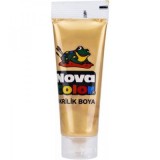 Culoare acrilica 75 ml, auriu metalizat, Nova Color