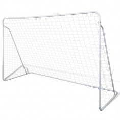 Poartă de fotbal din oțel calitate superioară set 240 x 90 x 150 cm