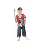Costum carnaval Pirat cu dungi pentru baieti , marime 92/104 cm (3&ndash;4 ani)
