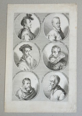 Richard Collin &amp;quot;Portraits of Famous Artists. Old Master III&amp;quot; gravura cca 1683 foto