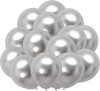 Set 25 Baloane Latex Argintii, 30cm, Ropet - Aniversare, Nunta, Botez, Petrecere Copii. Baloane Decorative, Rezistente, Biodegradabile
