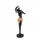 Statueta neagra silueta feminina africana 26cm x 6cm model 1