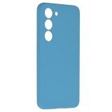 Husa soft edge compatibila cu samsung galaxy s23, antiamprenta, interior microfibra, camera extra pro, albastru