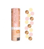 Tun confetti 15 cm model cercuri roz rose gold