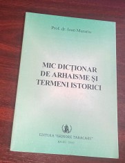 Murariu, Ioan : Mic dicţionar de arhaisme şi termeni istorici foto