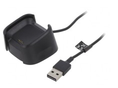 Cablu &amp;Icirc;ncărcare Smartwatch 1m Negru 1A foto