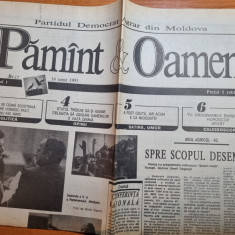 ziarul pamant si oameni 19 iunie 1993-ziar din republica moldova