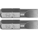 Biti de 25 mm 1/4&amp;quot; cu cap drept tip surubelnita SL6 Yato