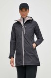 Helly Hansen geaca femei, culoarea negru, de tranzitie, 55964