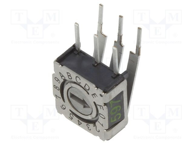 &Icirc;ntrerupător codificare HEX/BCD PTR HARTMANN Poz: 16 THT Rcontact max: 80m&Omega;