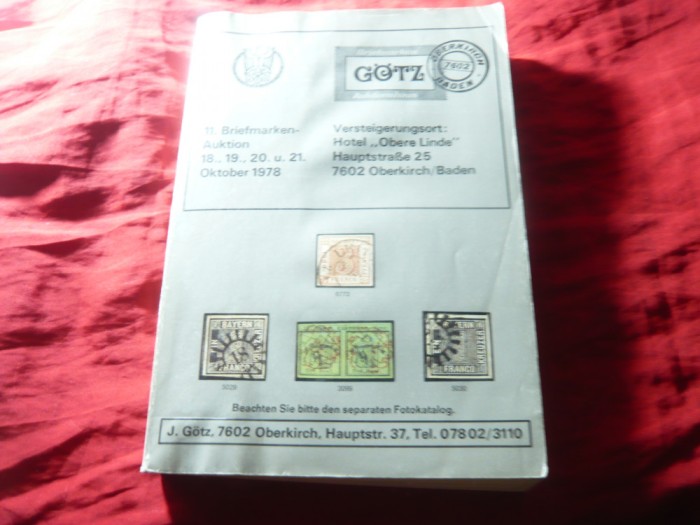 131. Catalog de Preturi din Licitatia Filatelica 1978 - GOTZ , 574 pag