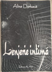 ALINA DURBACA - LENJERIE INTIMA (VERSURI/VOLUM DE DEBUT 1994/DEDICATIE-AUTOGRAF) foto