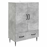 vidaXL Bufet cu sertar Gri Beton 66 x 34,5 x 95 cm Lemn prelucrat 894898