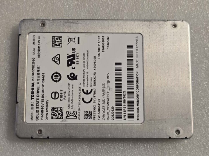 Solid-State Drive (SSD) Toshiba 256GB 2.5&quot; SATA III - KSG60ZSE256G