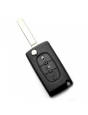 Citroen / Peugeot 307 - Carcasa tip cheie briceag cu 3 butoane, lama VA2-SH3 cu suport baterie