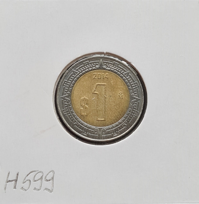 h599 Mexic 1 peso 2014