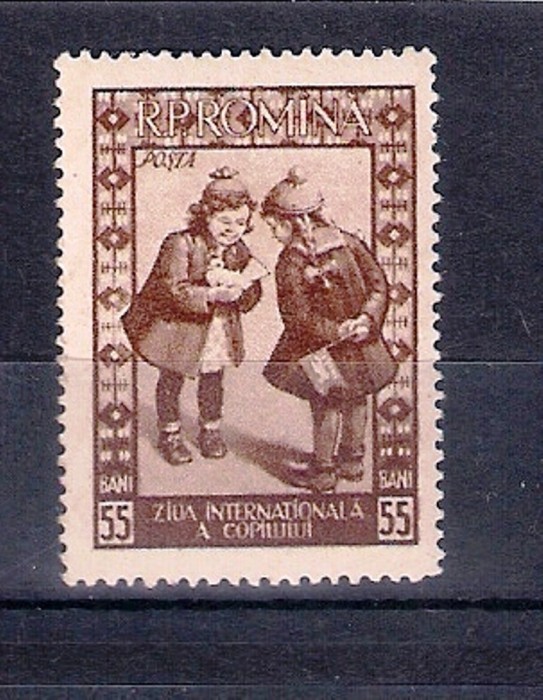 ROMANIA 1955 - ZIUA INTERNATIONALA A COPILULUI, MNH - LP 386