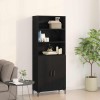 Bufet 2 pcs Stejar negru 70 x 34 x 180 cm Lemn compozit