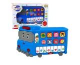 Jucarie interactiva autobuz, 6 butoane animale, efecte luminoase, 23 x 18 x 6 cm, Lean 23718