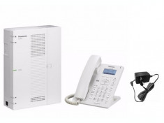 Centrala telefonica Hybrid IP KX-HTS32CE + Telefon SIP KX-HDV130 Panasonic si Alimentator KX-A423 foto