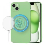 Husa MagSafe pentru Apple iPhone 15 Plus, Techsuit, SoftFlex, Verde