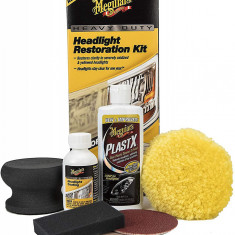 Meguiar's Kit Polish Faruri Cu Masina Polish Heavy Duty Headlight Restoration Kit G2980