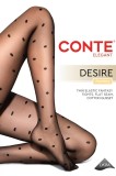 Ciorap subțire cu model picățele, Fantasy Desire - Nero, 2-S Standard, Conte Elegant
