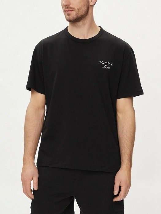 Tricou barbati cu decolteu la baza gatului si croiala Regular Fit, DM0DM18872, Negru, 2XL