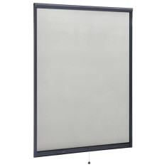 Plasă insecte pentru ferestre tip rulou, antracit, 130x170 cm foto