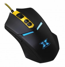 Mouse gaming X by Serioux Tormod, 4000 DPI, USB, Negru/Galben foto