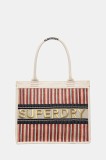 Superdry poșetă culoarea bej, W9110411A-F1X